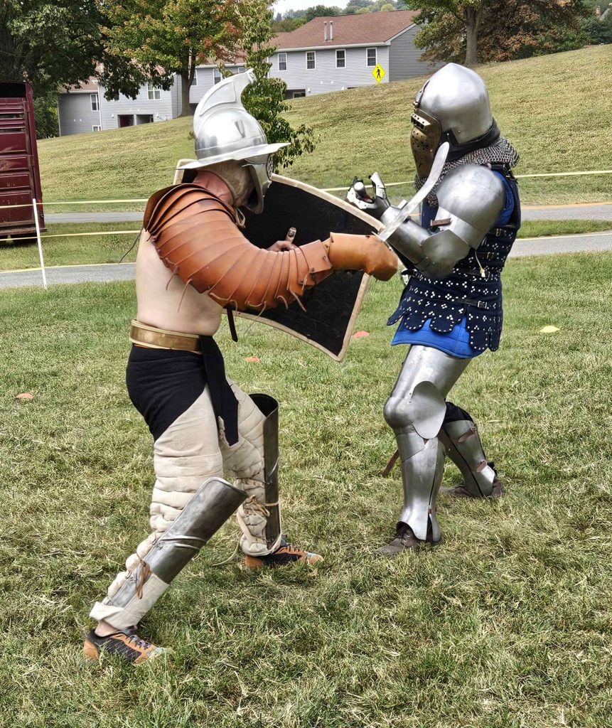 people as gladiators in combat